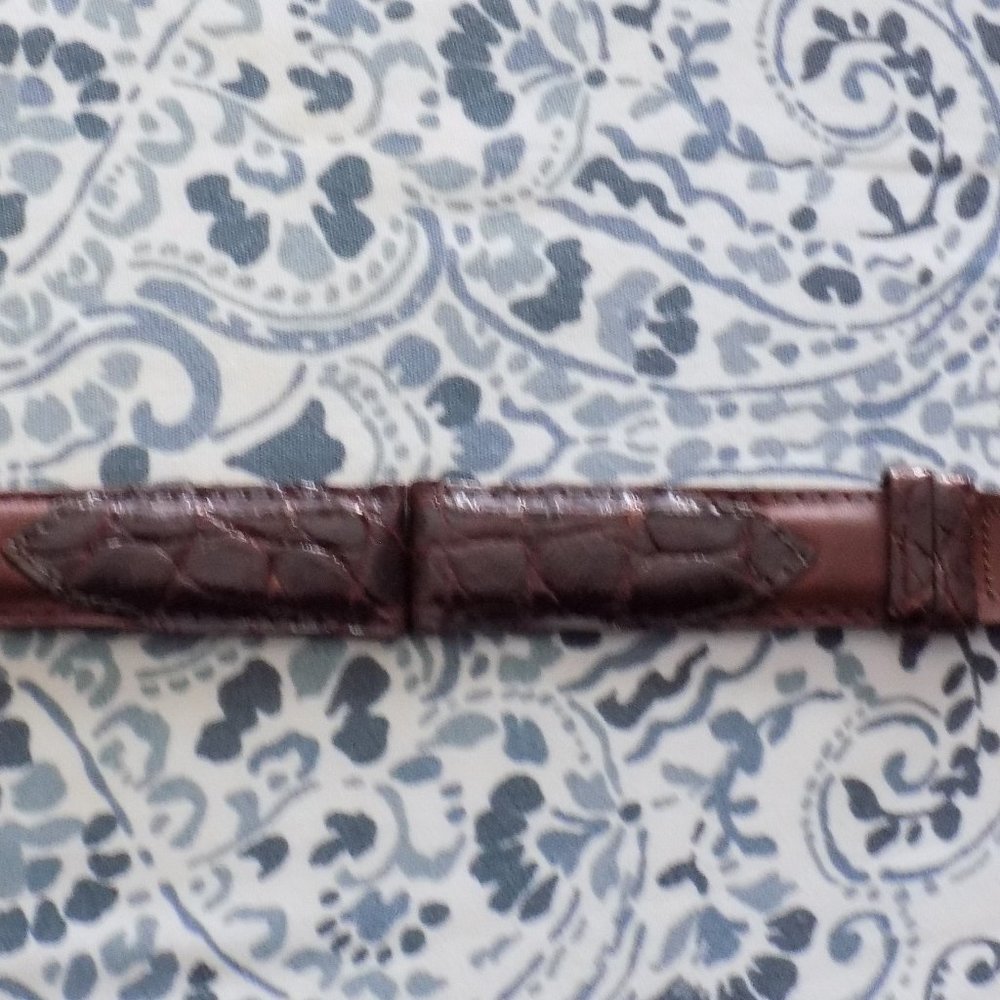 Hadley Roma Crocodile Calf Brown Watch Bands 18MM